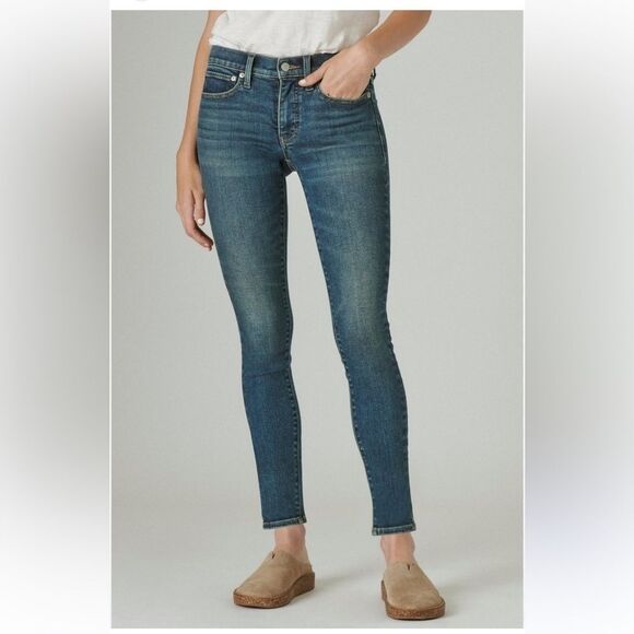 LUCKY BRAND MID RISE AVA SKINNY JEANS STRETCH SIZE 14/32 ANKLE - Picture 1 of 14